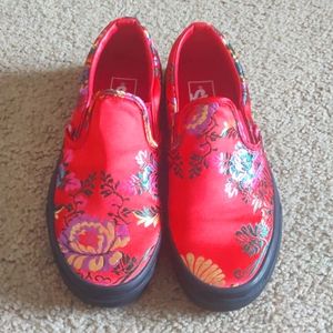 Vans Classic Festival Satin Slip Ons Never worn womens size 8